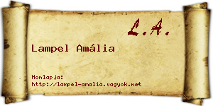 Lampel Amália névjegykártya